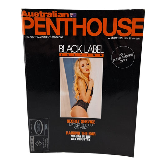 AUSTRALIAN PENTHOUSE Men's Magazine Black Label August 2001 Eva