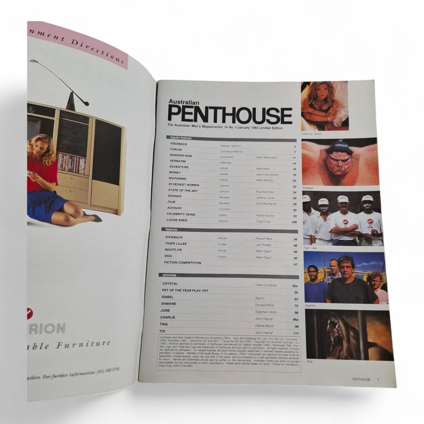 Australian Penthouse Magazine - Limited Edition January 1993 Isabel Monro