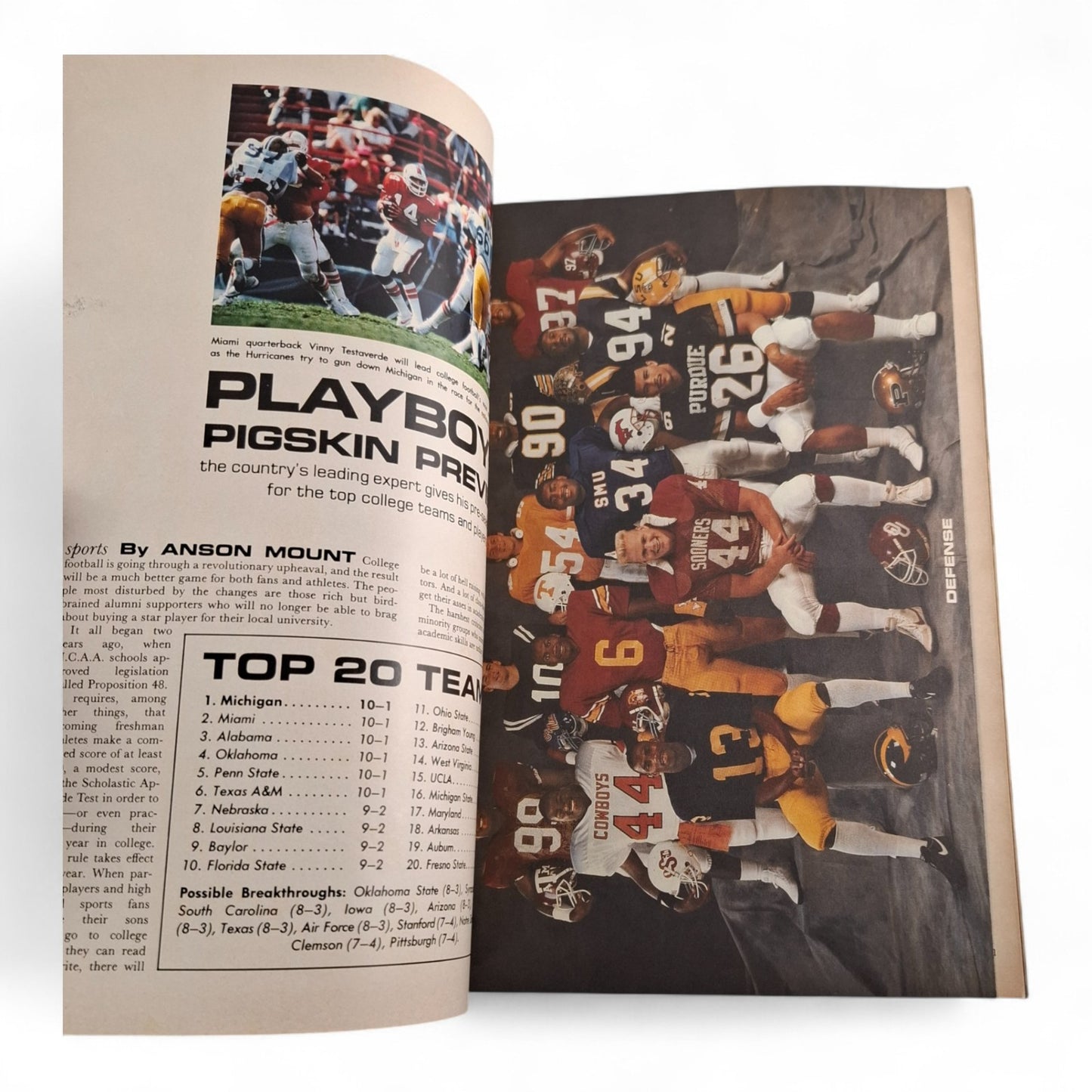 Playboy Magazine October 1986 Devin De Vasquez