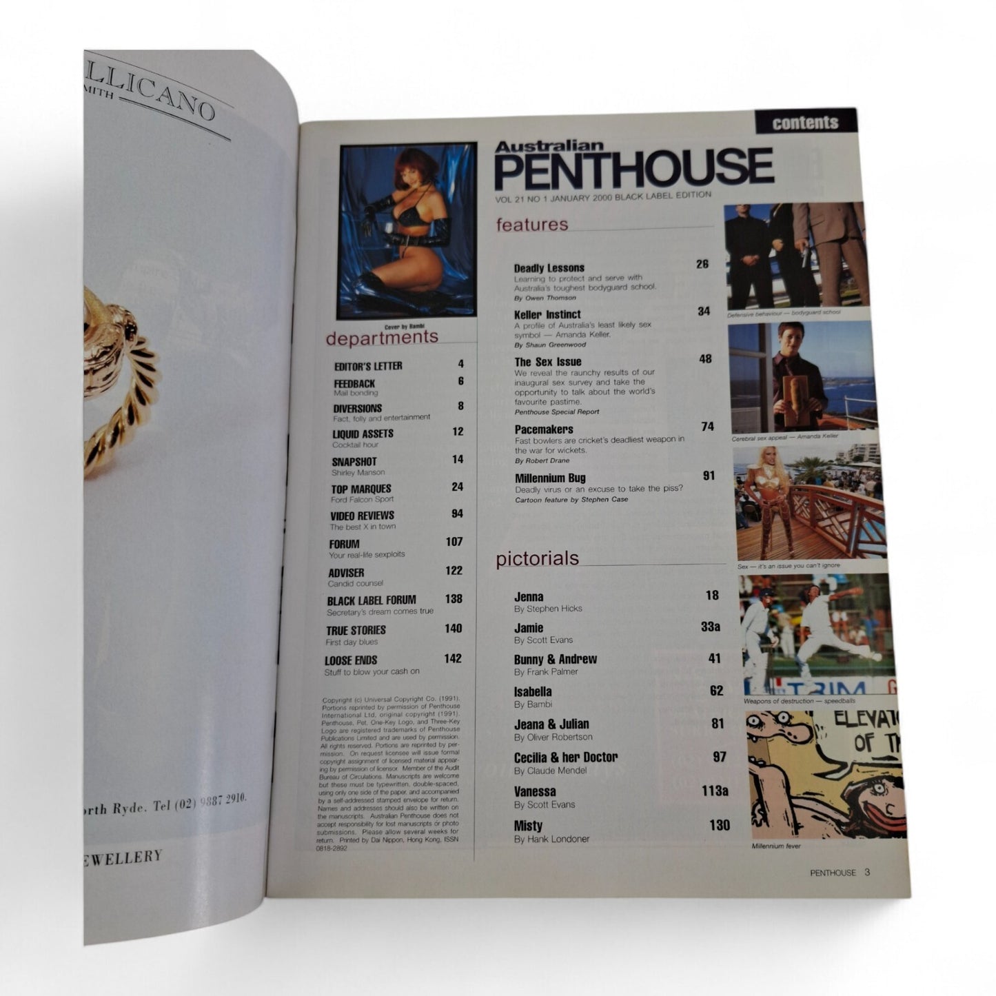 Australian Penthouse Magazine - Black Label January 2000 Complete Playboy