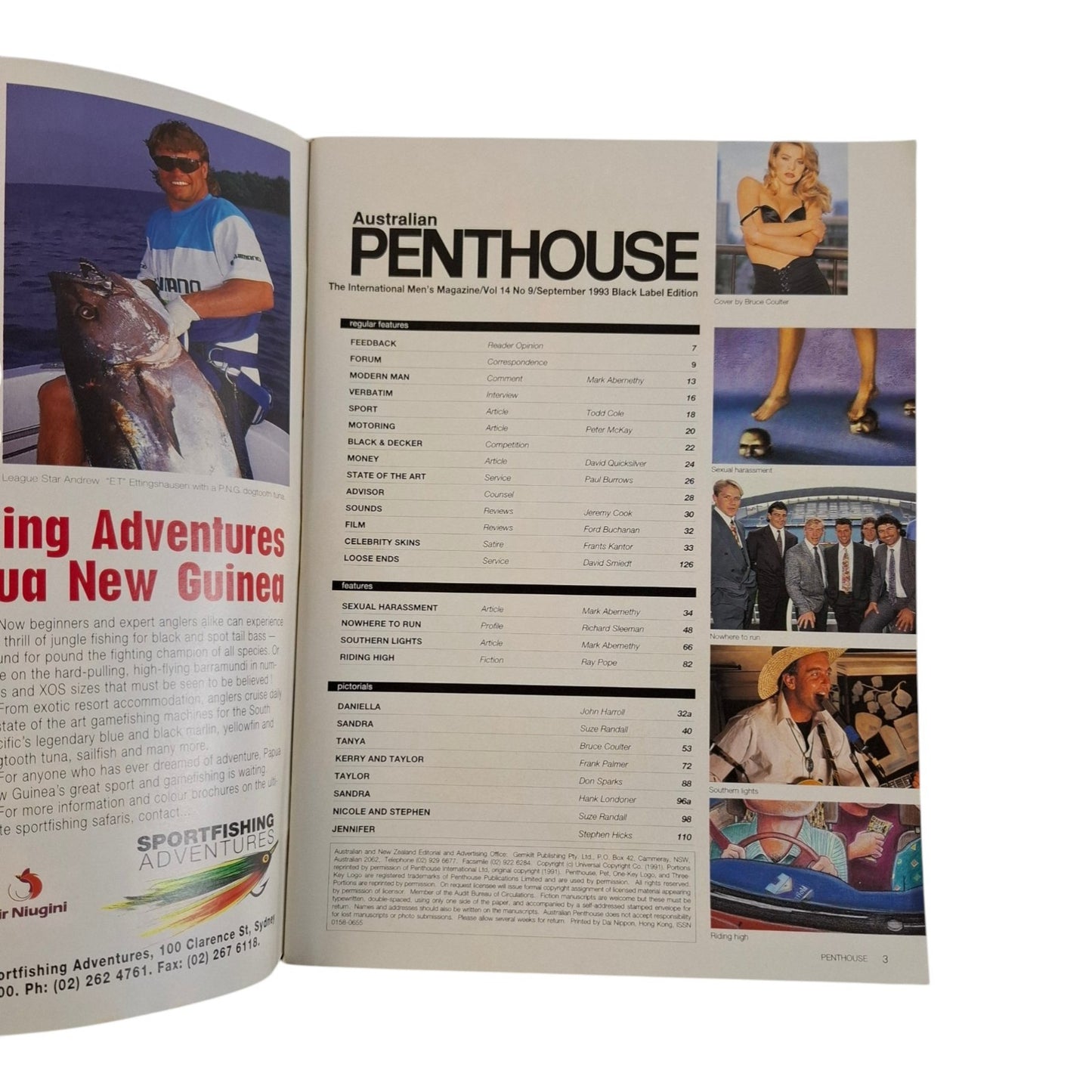 Australian Penthouse Magazine September 1993 Tanya Hyde / Sandra Rhodes