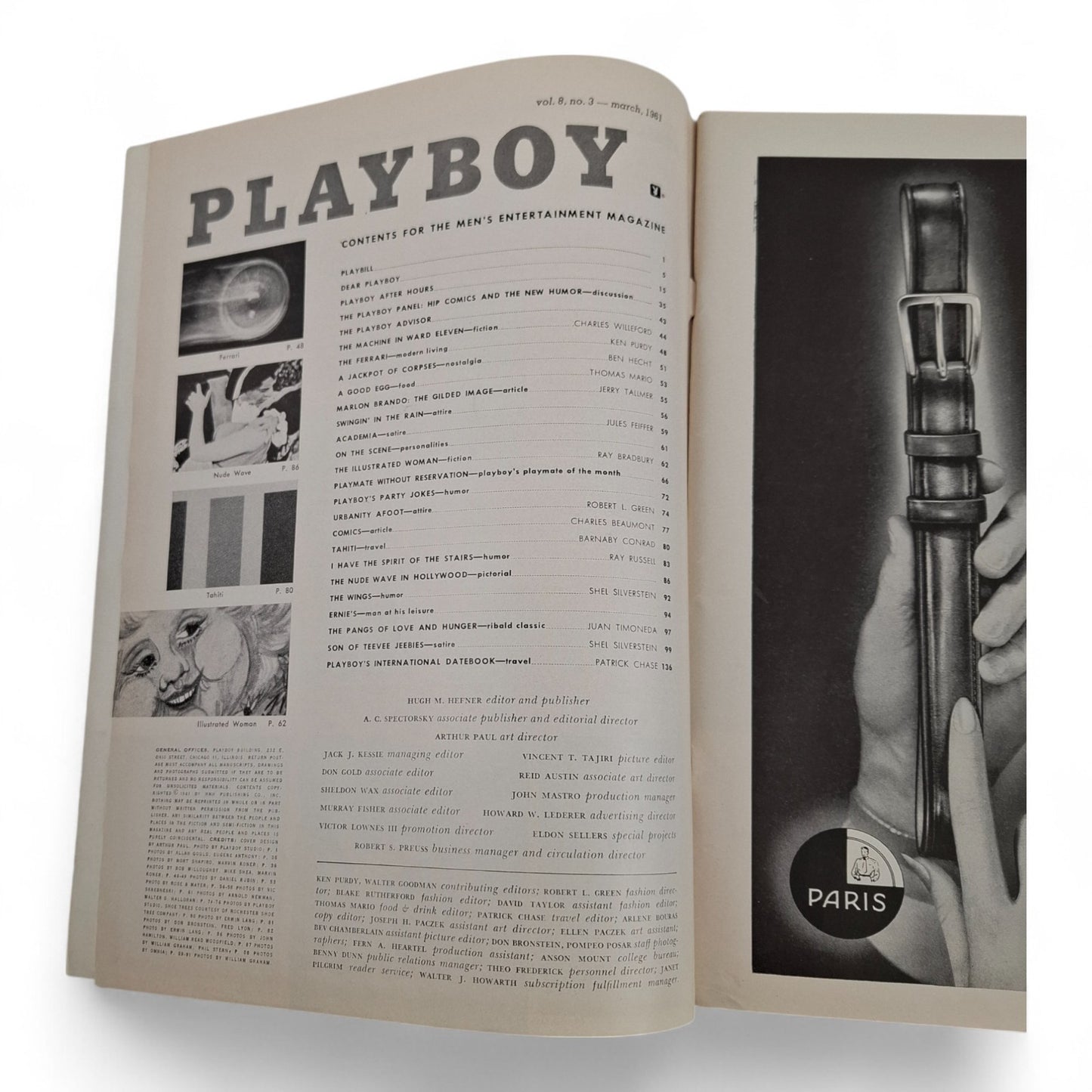 PLAYBOY MAGAZINE March 1961 Tonya Crews Complete