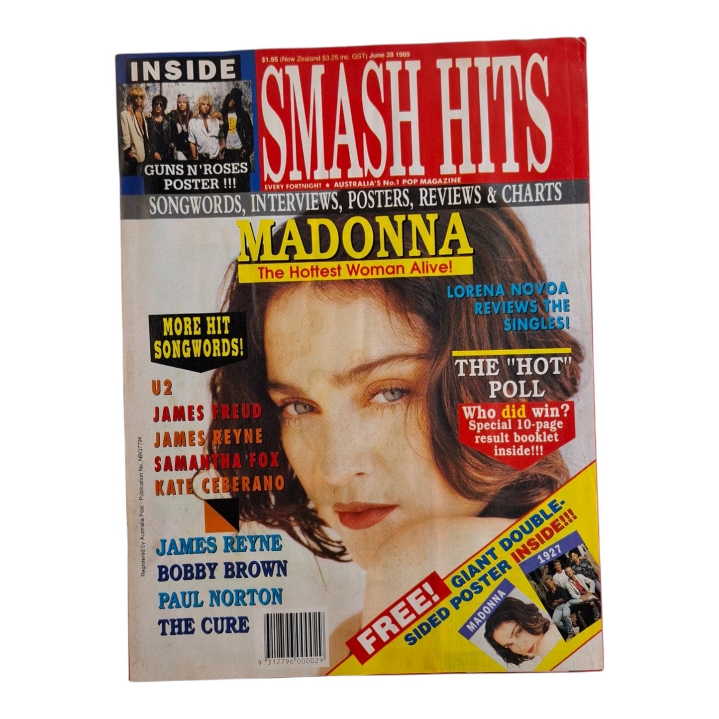 Smash Hits Magazine Australia June 1989 Madonna /U2 / 1927