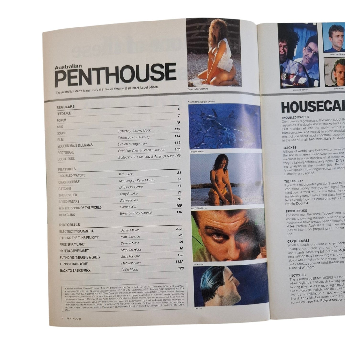 Australian Penthouse Magazine February 1990 Samantha / Felicity
