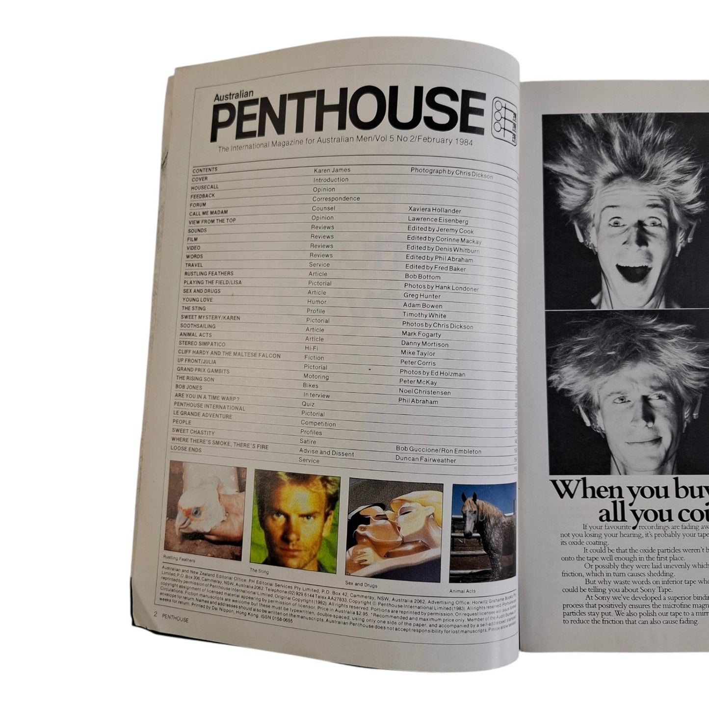 AUSTRALIAN PENTHOUSE February 1984 Karen James / Lisa Shultz