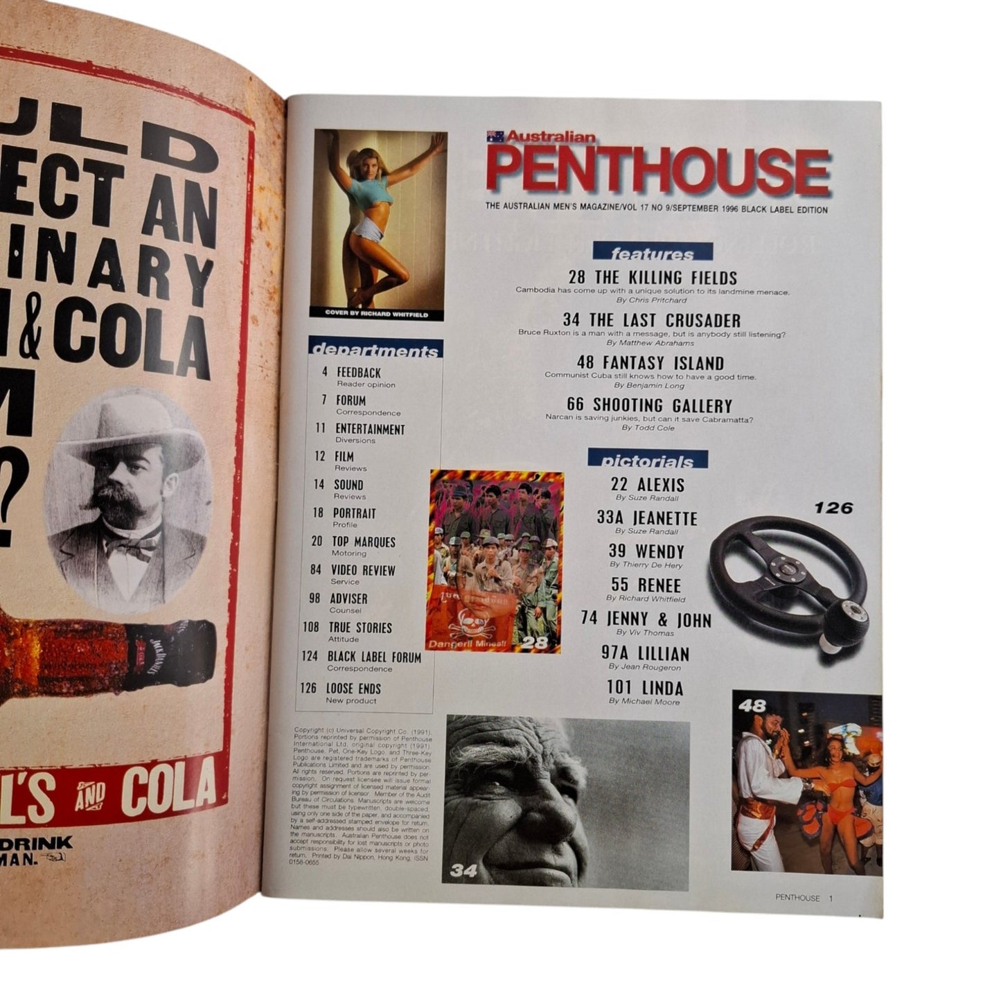 Australian Penthouse Magazine September 1996 Renee Eaves / Jeanette Dollar