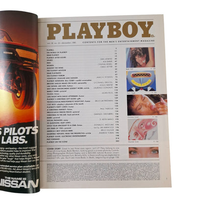 PLAYBOY MAGAZINE December 1985 Barbi Benton / Carol Ficatier