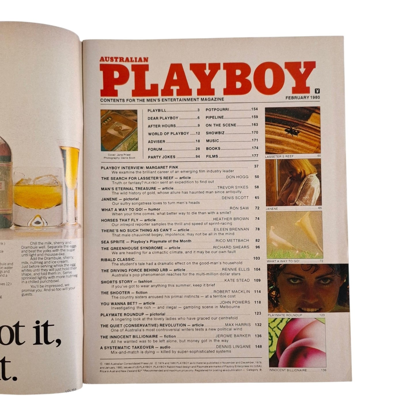 Australian Playboy Magazine February 1980 Jane Priest / Lesley Ellen Clark