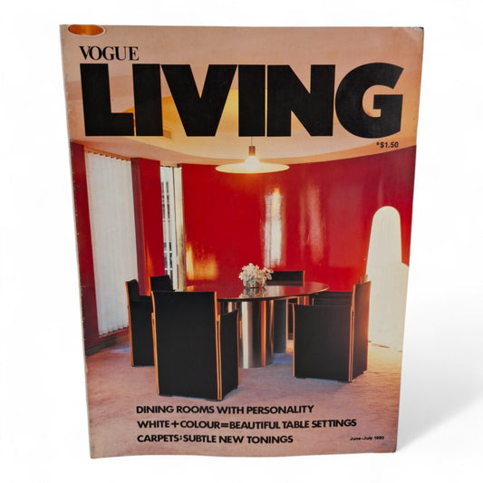 Vintage Vogue Living Australia Magazine - June July 1980
