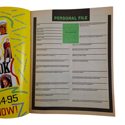 Smash Hits Magazine Australia 1986 Scrapbook / Diary