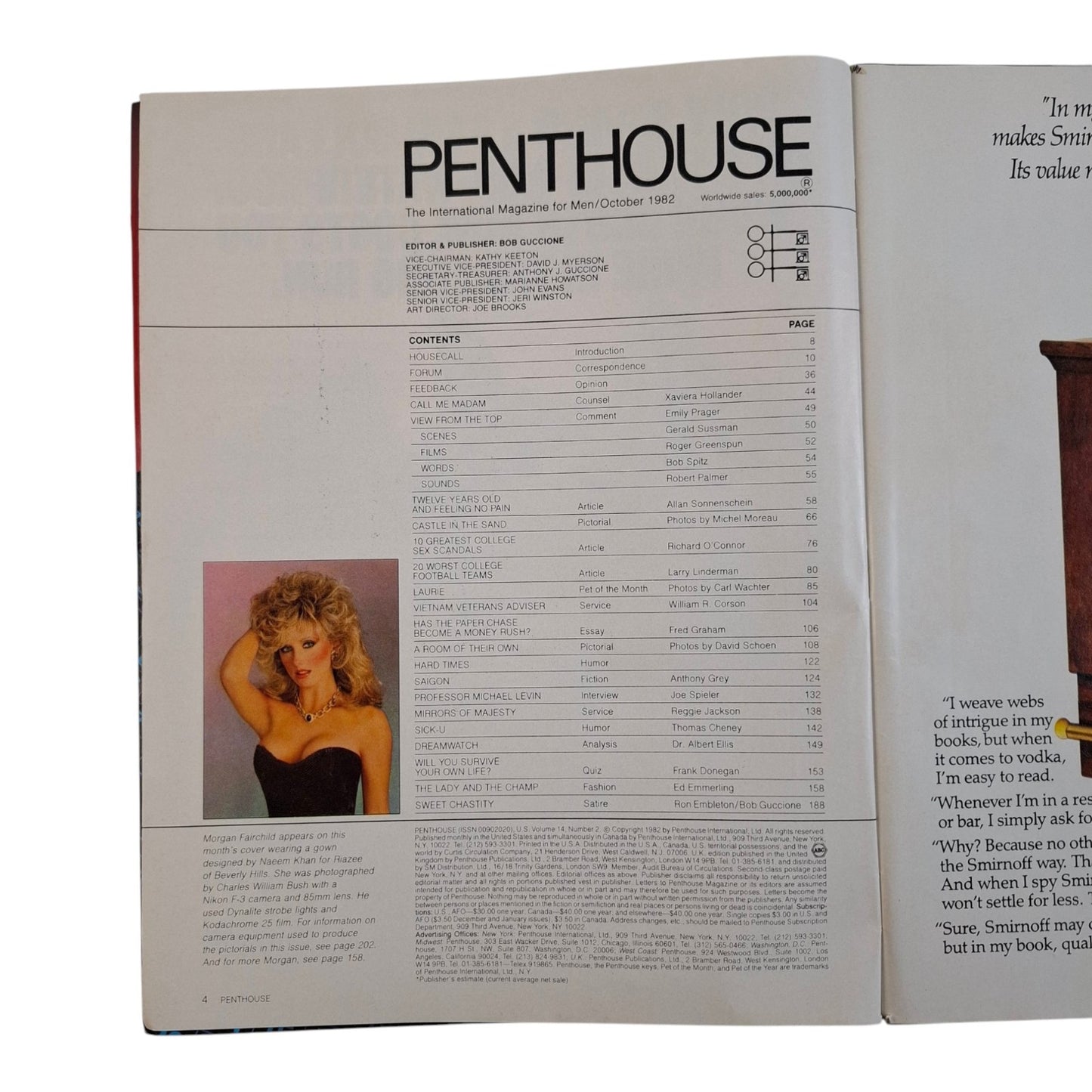 PENTHOUSE U.S Magazine October 1982  Morgan Fairchild /  Laurie L'Oranger