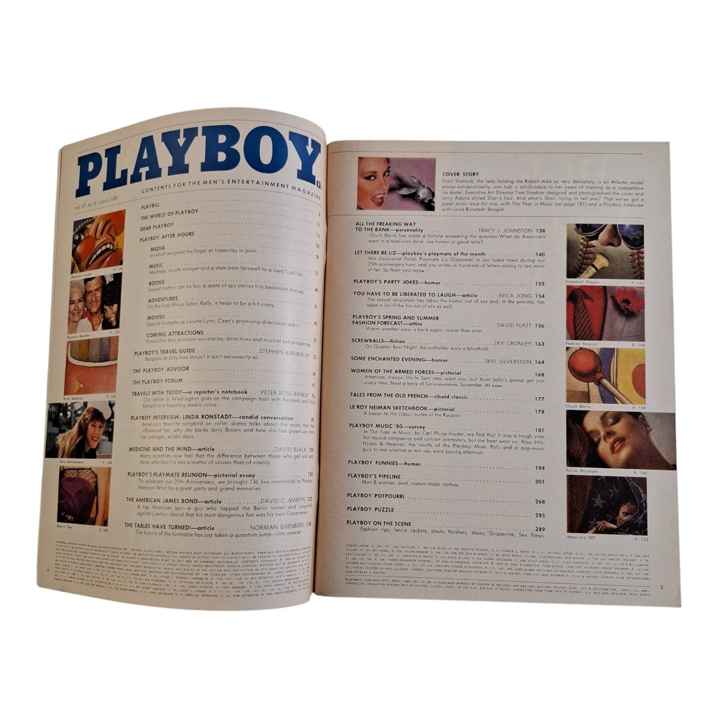Playboy Magazine April 1980 Shari Shattuck / Liz Glazowski