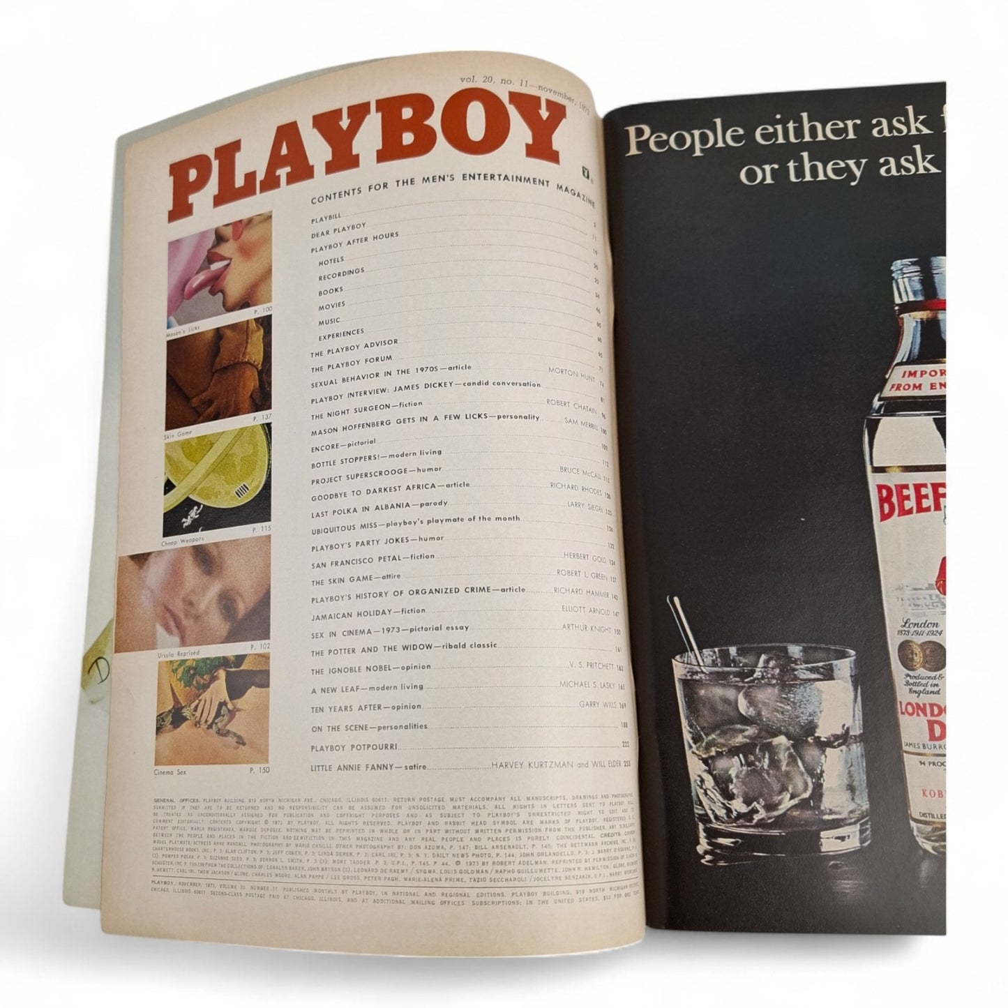Playboy Magazine November 1973 Anne Randall COMPLETE