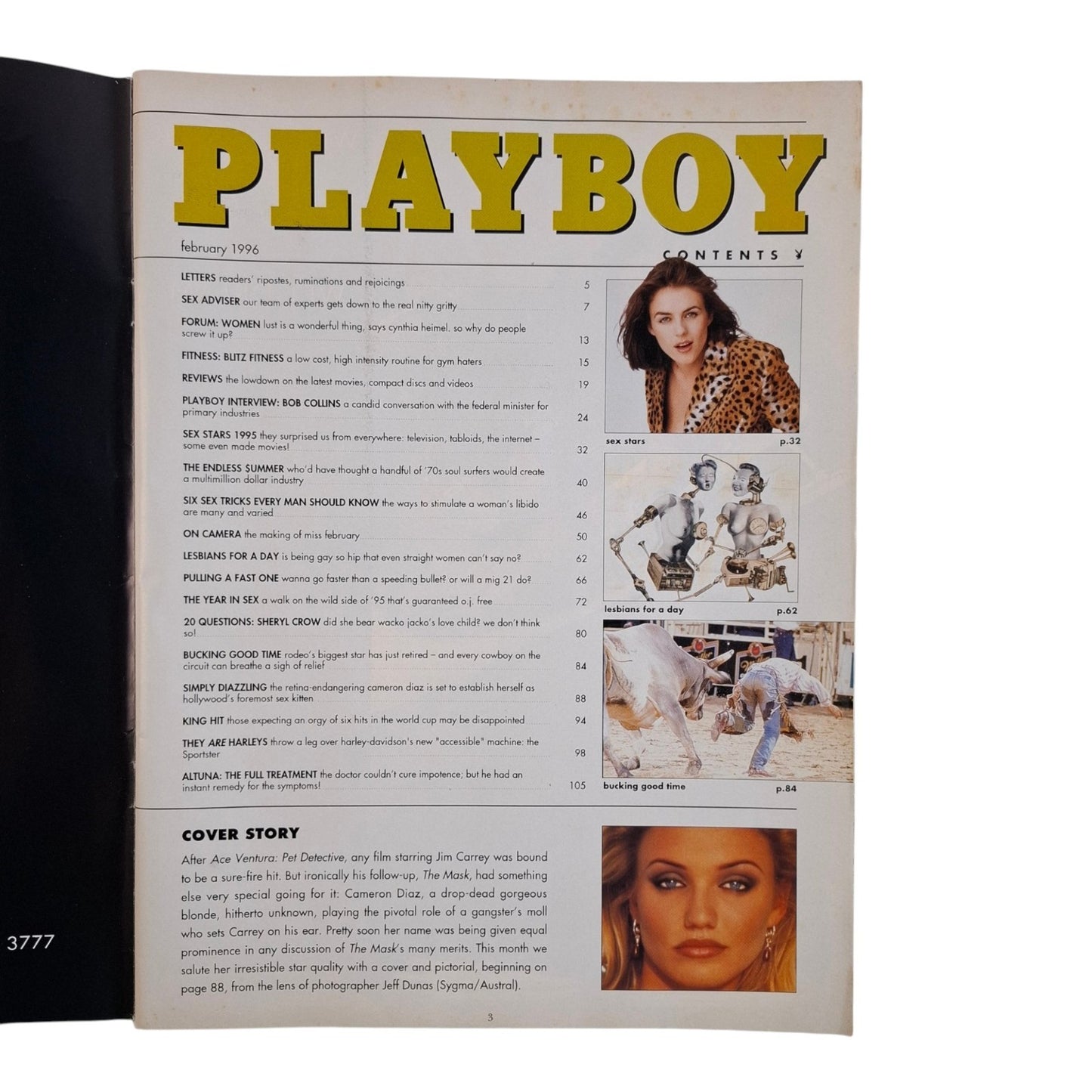 Australian Playboy February 1996 Cameron Diaz  / Rachel Marteen
