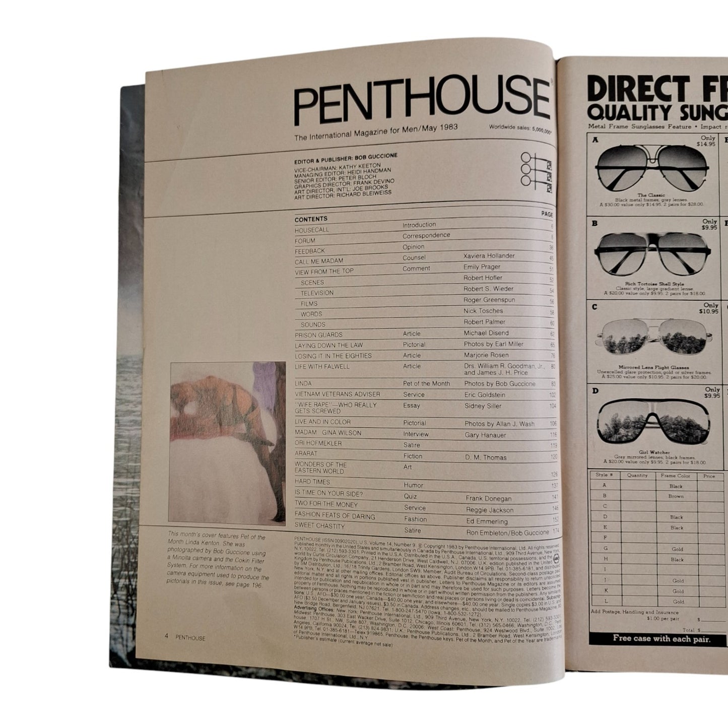 PENTHOUSE Magazine May 1983 Linda Kenton Cover | Madam Gina Wilson Interview