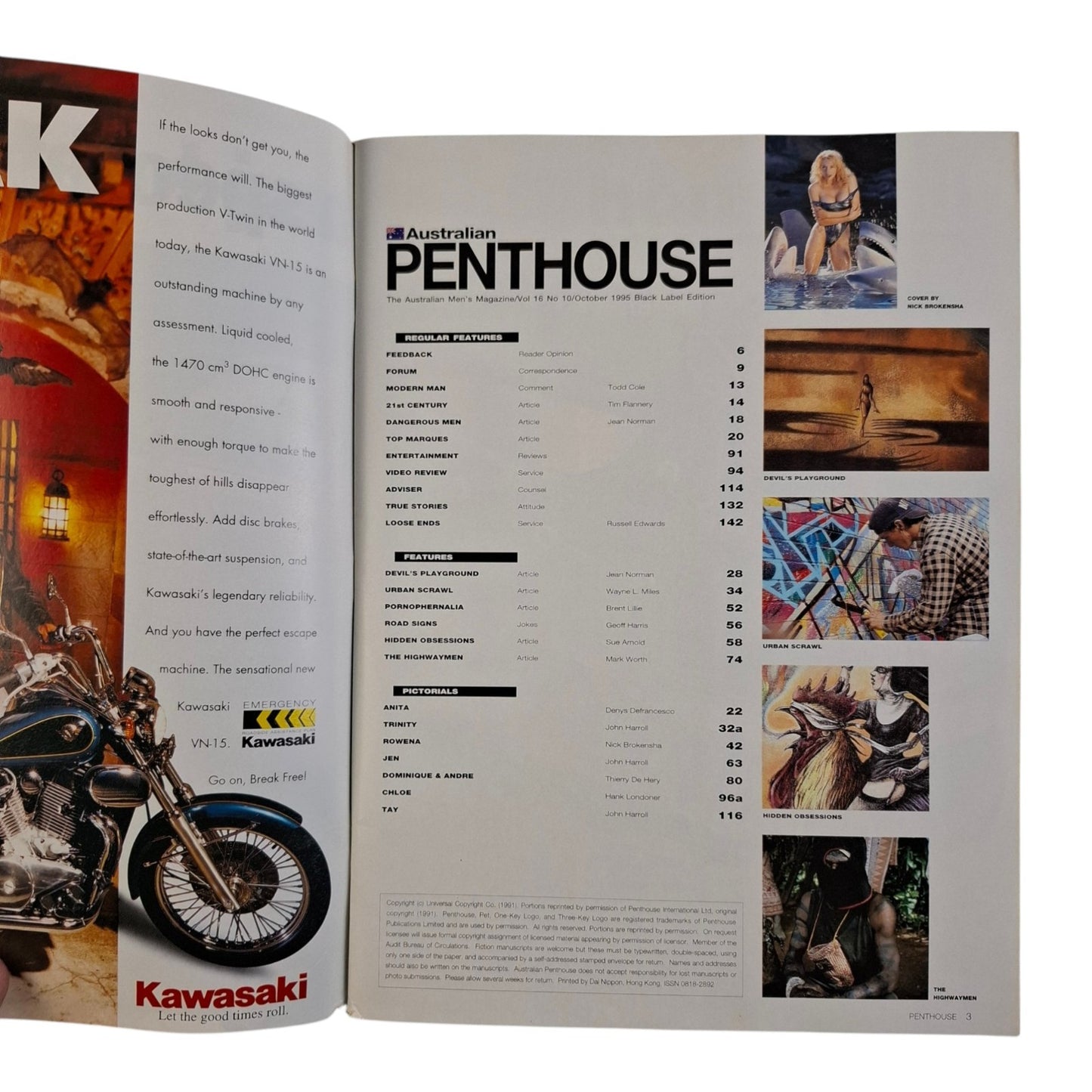 Australian Penthouse Magazine October 1995 Jen Webber / Trinity Burchill