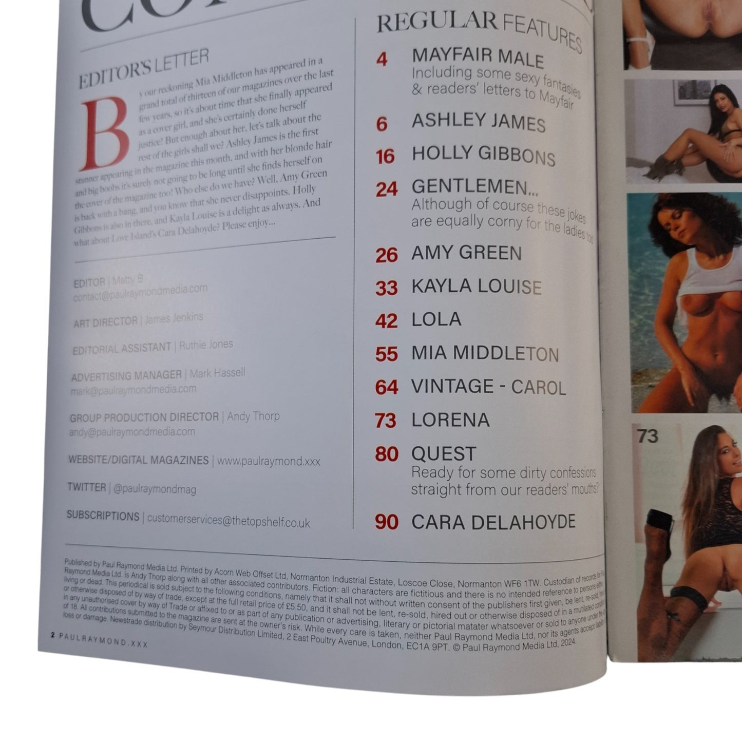 MAYFAIR Magazine Vol. 57 No. 3  Amy Green / Mia Middleton / Holly Gibbons