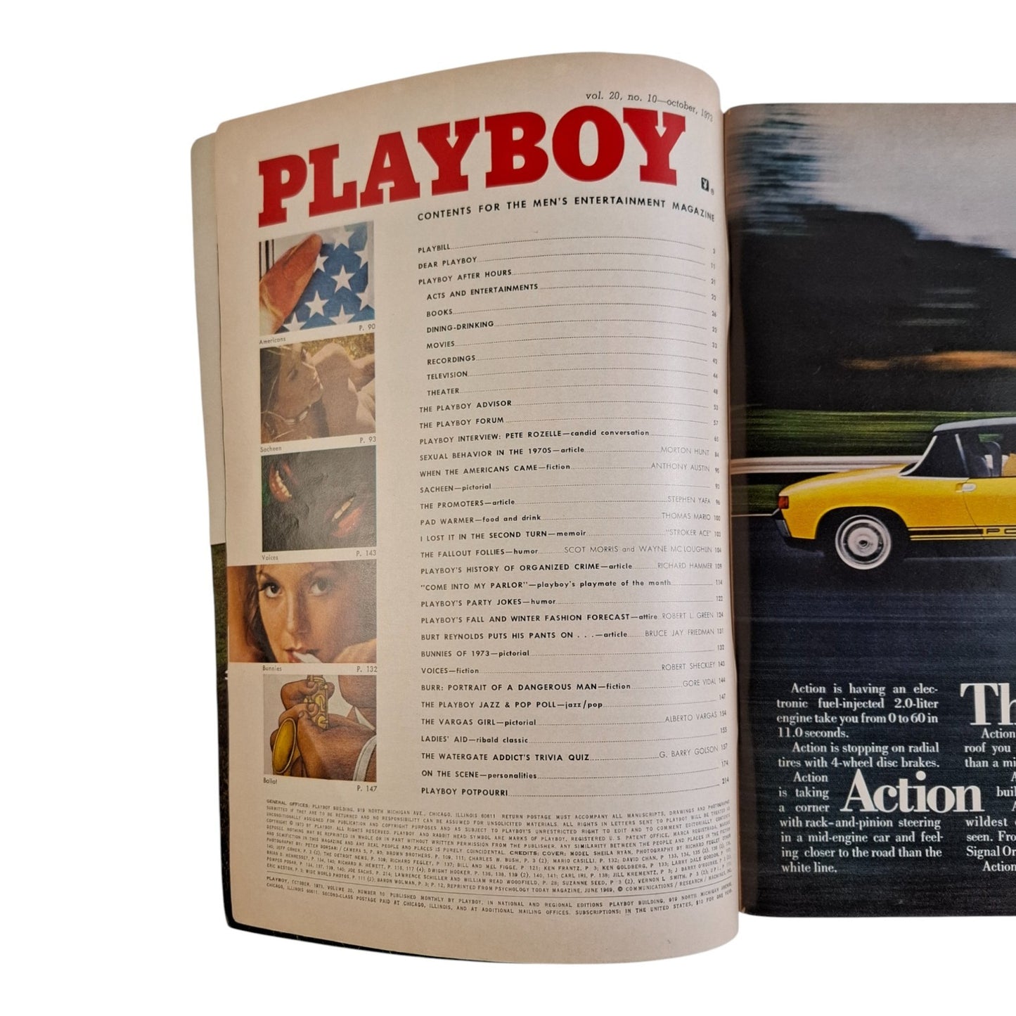 PLAYBOY Magazine October 1973 Sheila Ryan / Valerie Lane