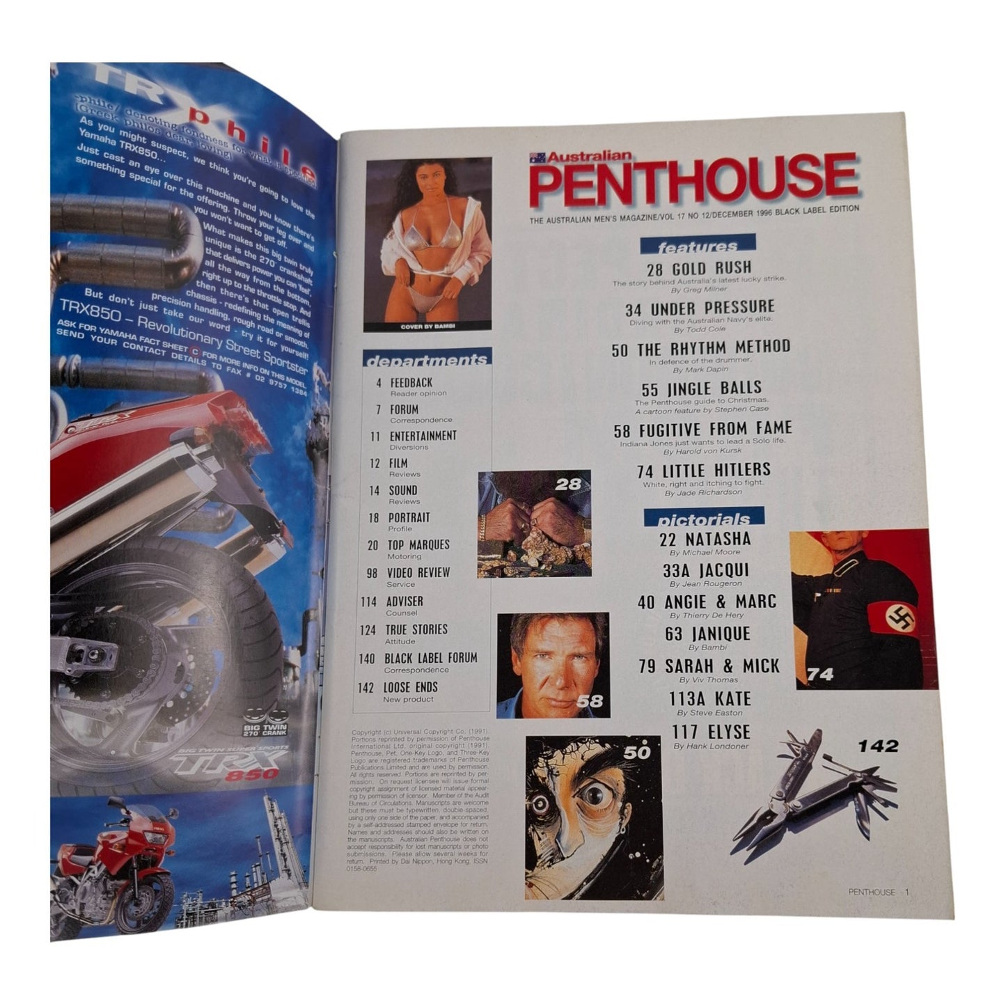 Australian Penthouse Magazine -Black Edition December 1996 Janique