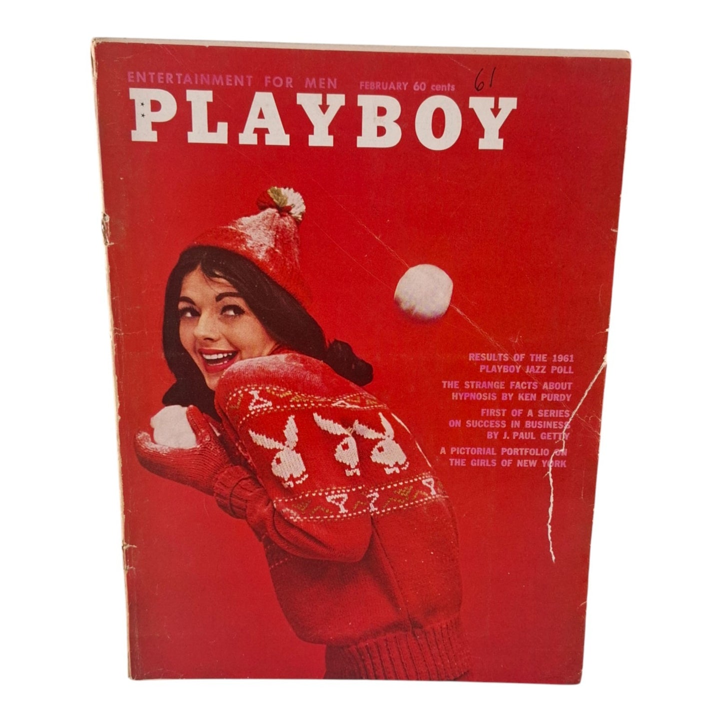 PLAYBOY Magazine February 1961  Barbara Ann Lawford (PAGES MISSING)