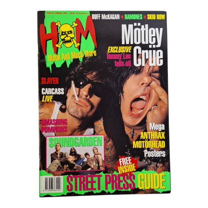 Hot Metal #59  Music Magazine January 1994 Motley Crue / Slayer
