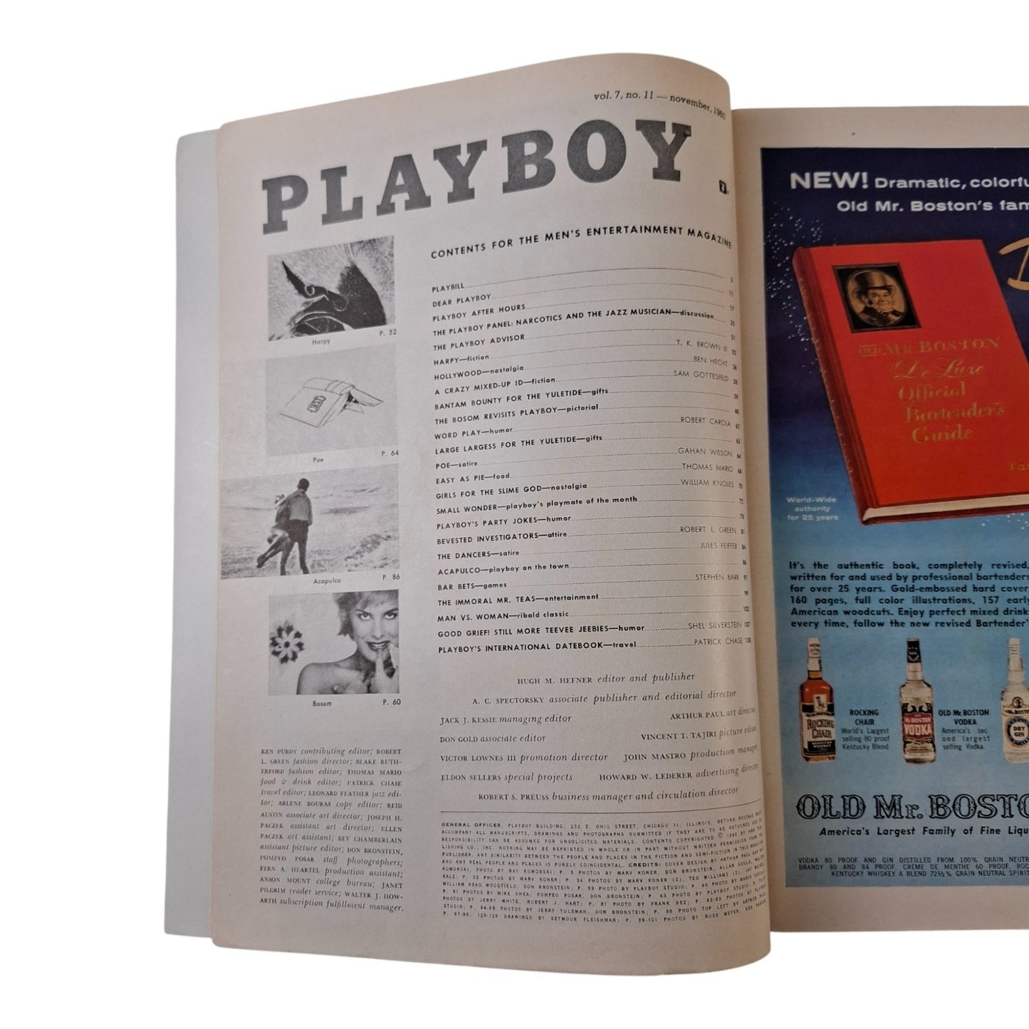PLAYBOY Magazine November 1960  June Wilkinson  (PAGES MISSING)
