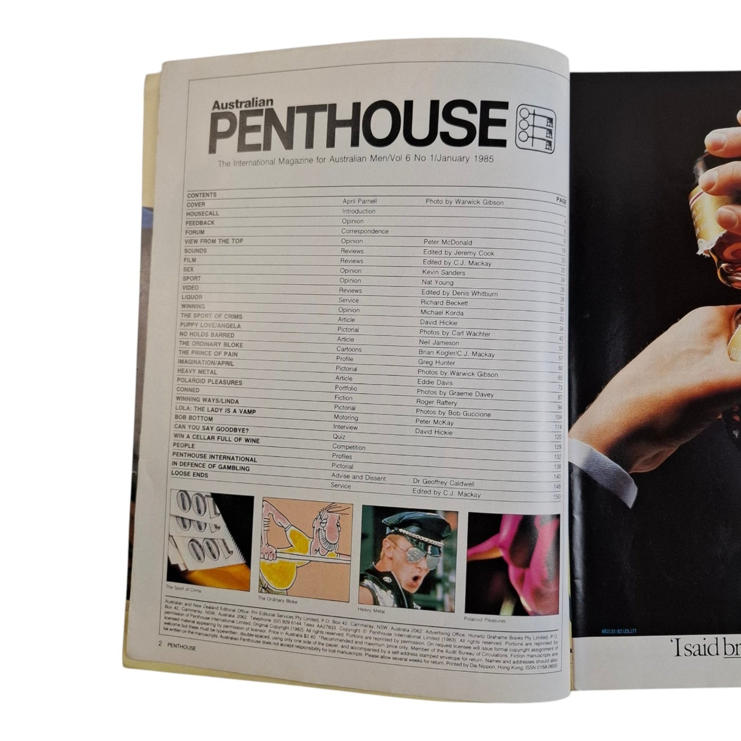 AUSTRALIAN PENTHOUSE Magazine January 1985 April Parnell