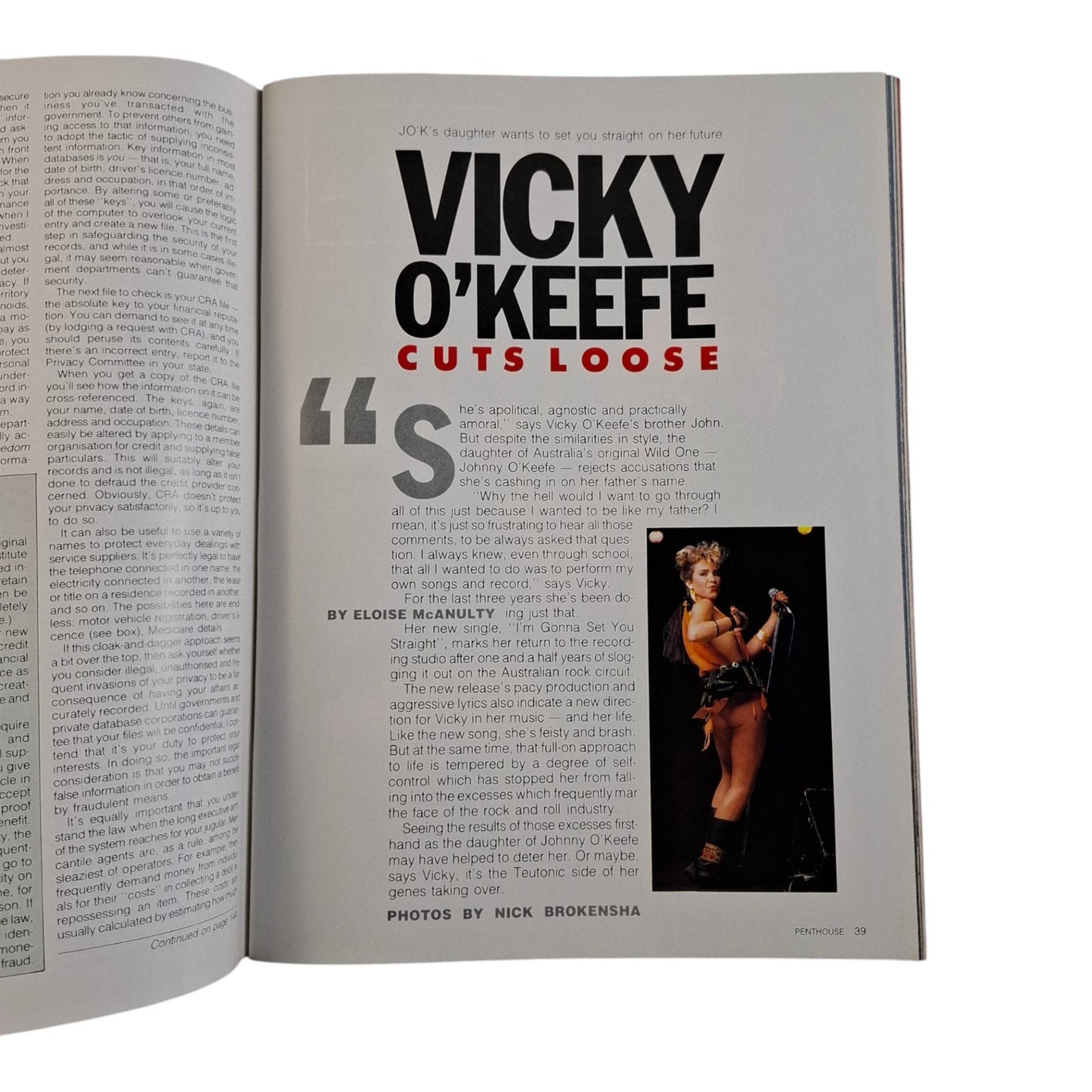 Australian Penthouse Magazine April 1986 - Vicky O'Keefe / Kathleen Azzopardi
