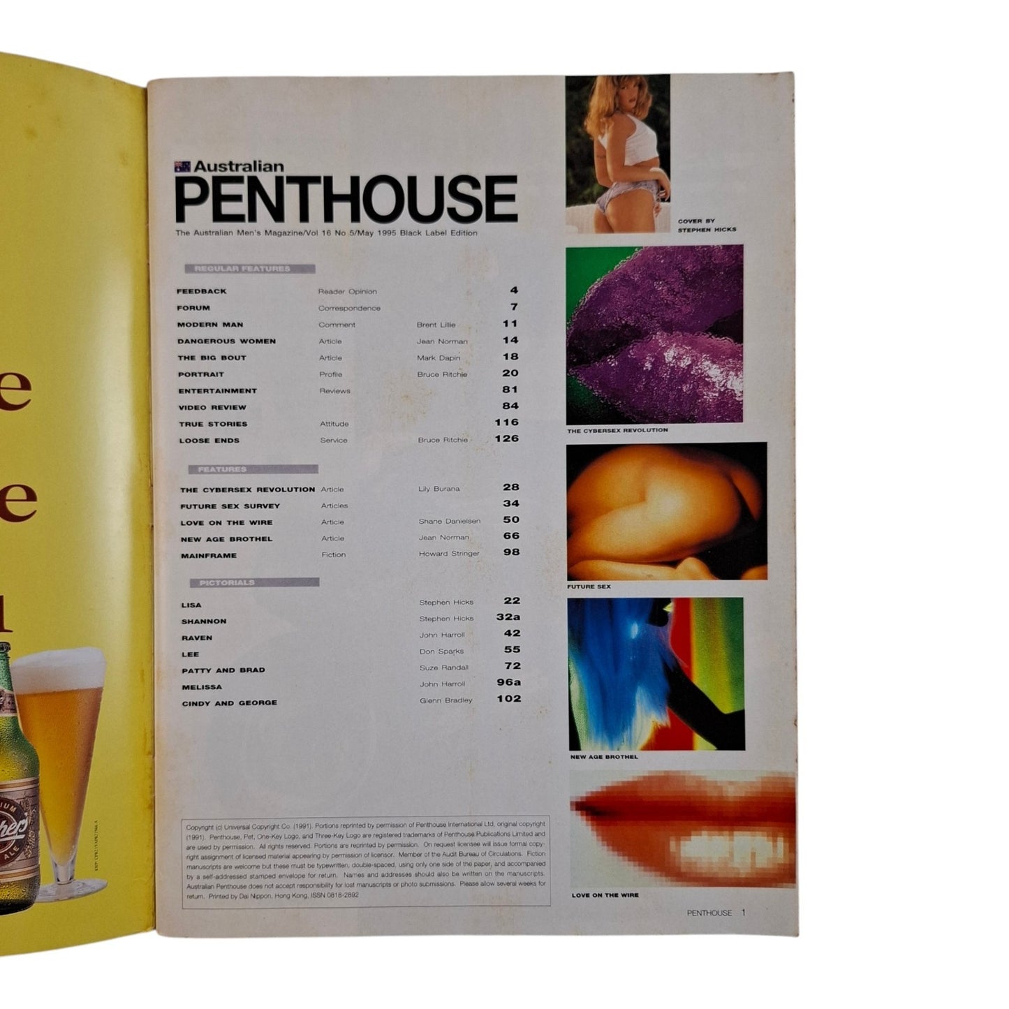Australian Penthouse Magazine May 1995 Lee Somersby / Raven