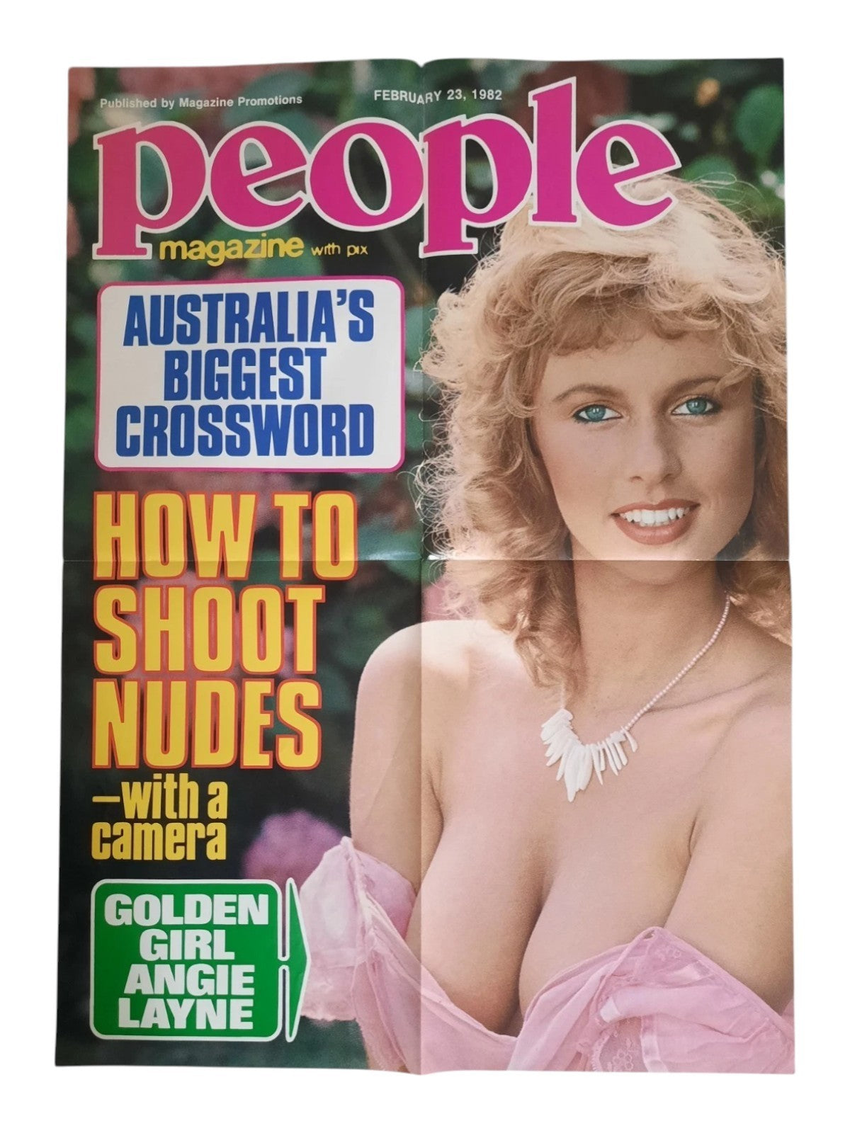Vintage Australian People Magazine Newsagent POSTER February 1982 Angie Layne