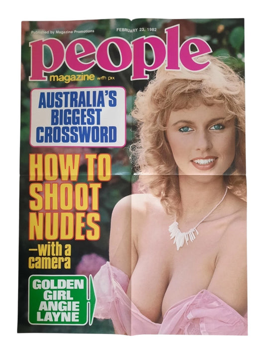 Vintage Australian People Magazine Newsagent POSTER February 1982 Angie Layne