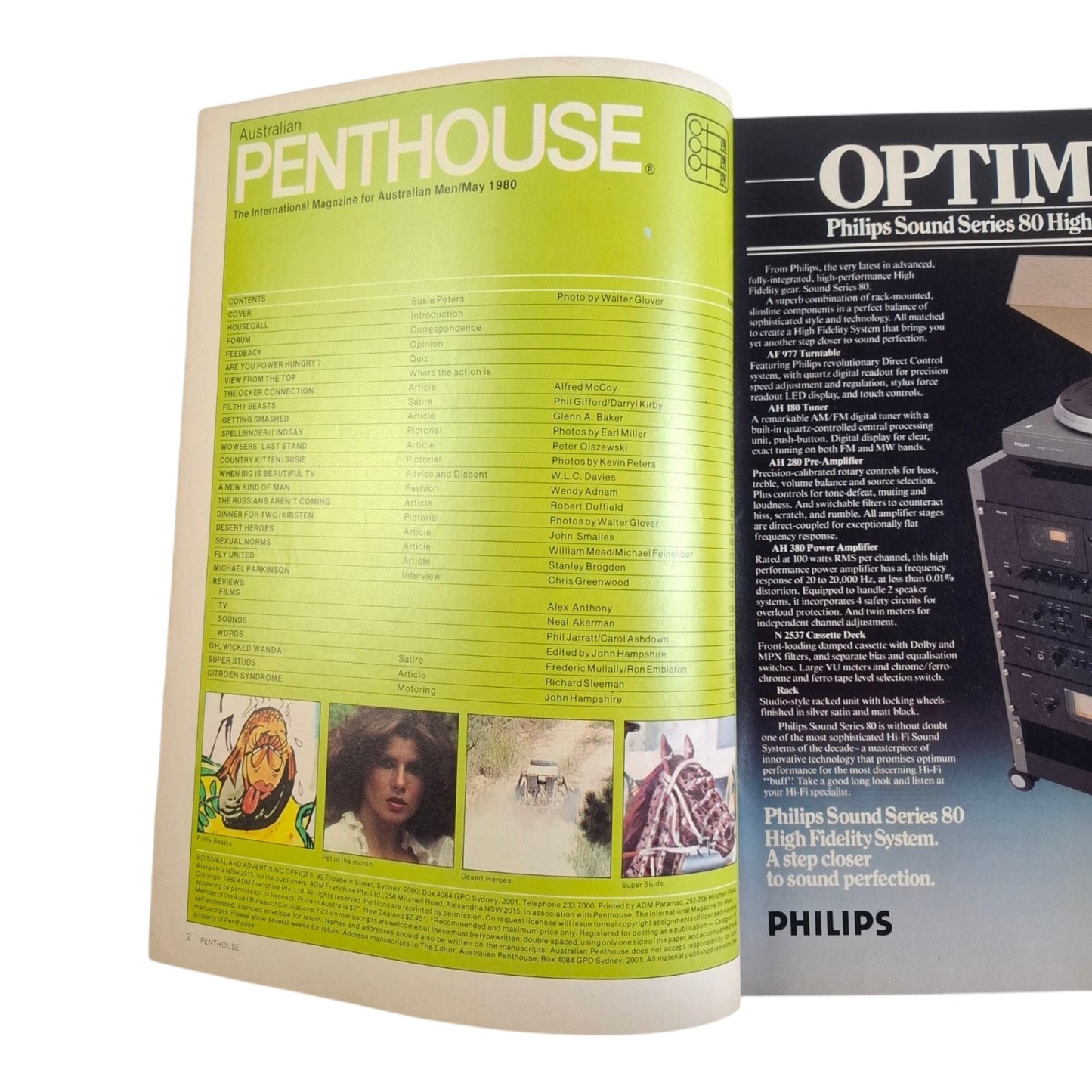 Australian Penthouse Magazine - May 1980 Susie Peters / Lindsay Ekert