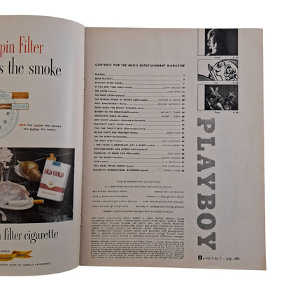 PLAYBOY MAGAZINE July 1960 Collete Berne / Teddi Smith NO C/F
