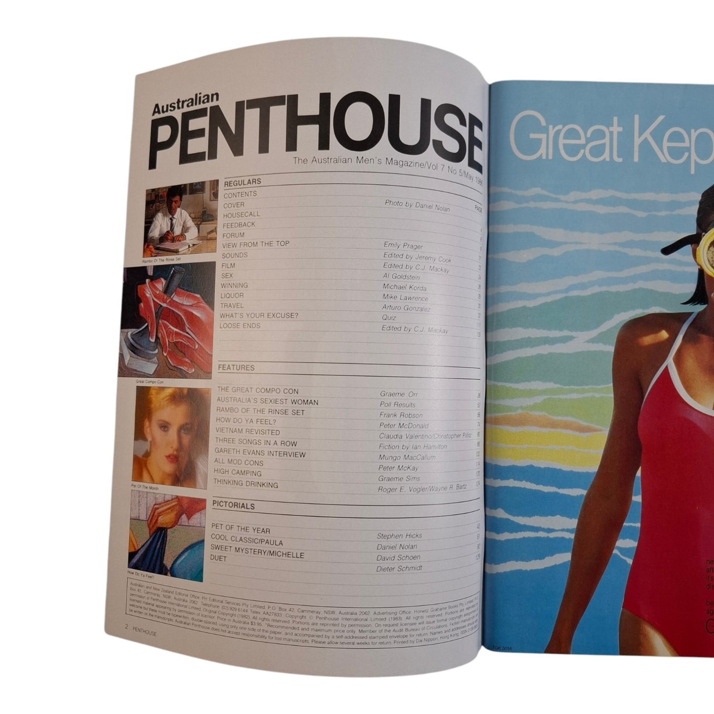 AUSTRALIAN PENTHOUSE Magazine May 1986 Julie Mulherin / Paula Sutton,