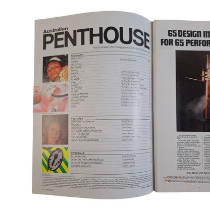 Australian Penthouse Magazine October 1987 Gaelle James / Madonna