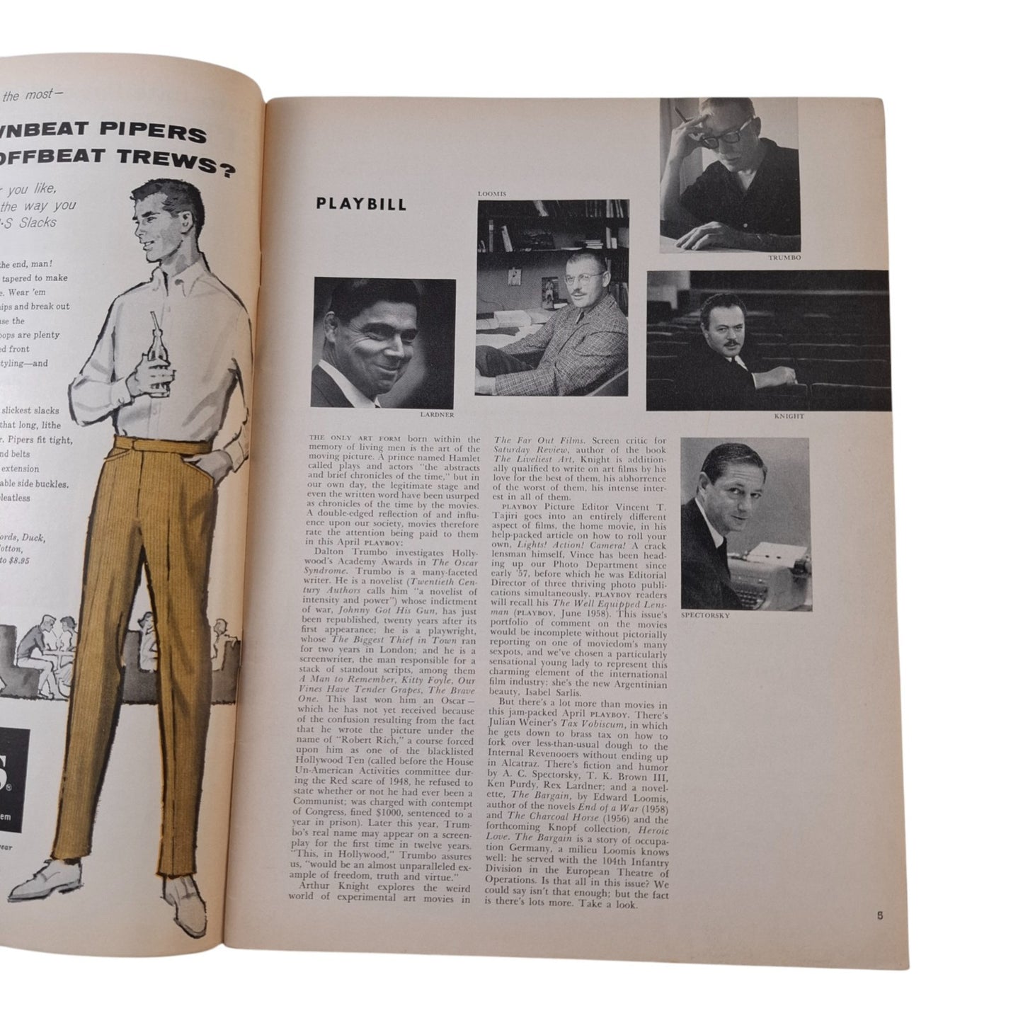 PLAYBOY Magazine April 1960  (PAGES MISSING)