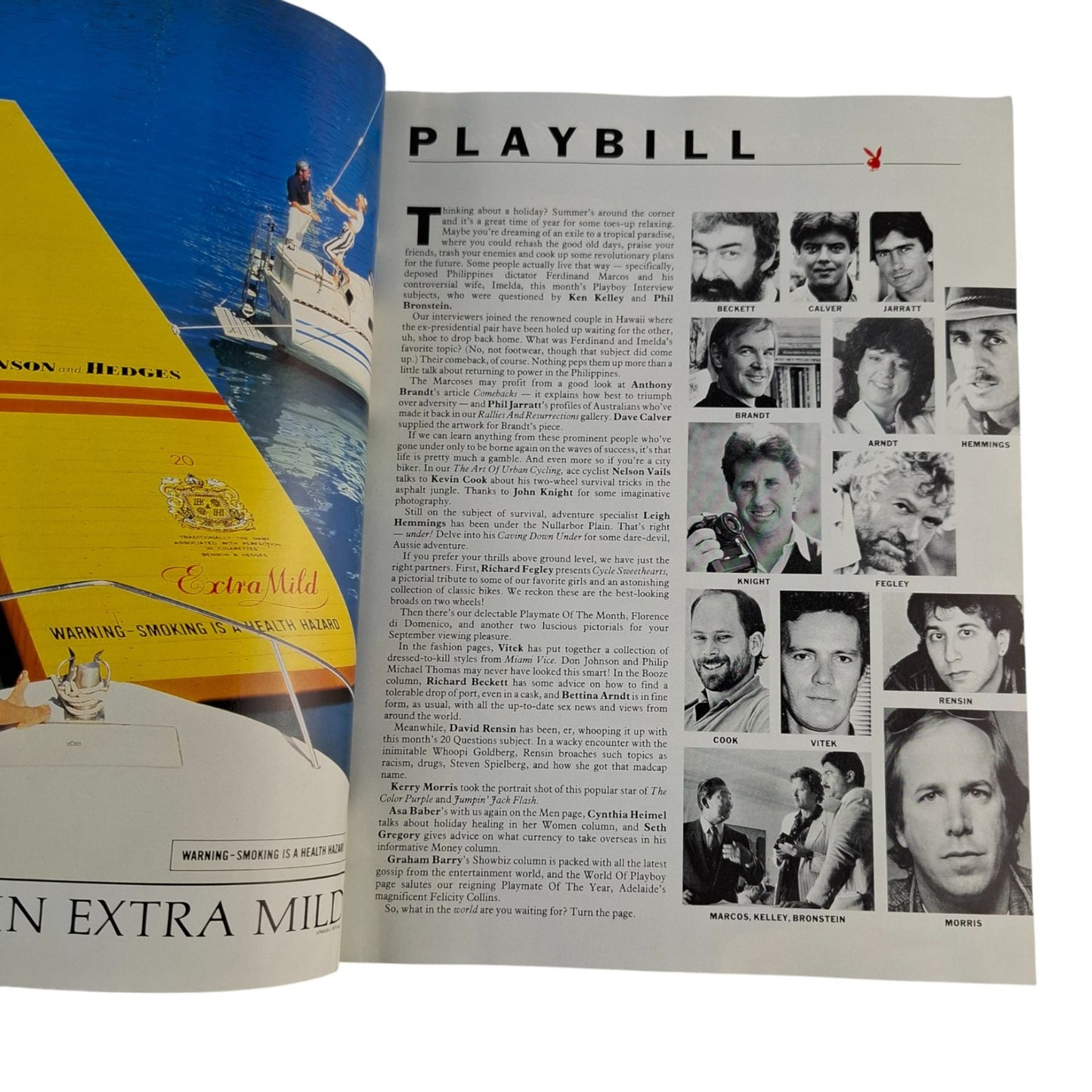 Australian Playboy Magazine September 1987 Florence di Domenico Cover B