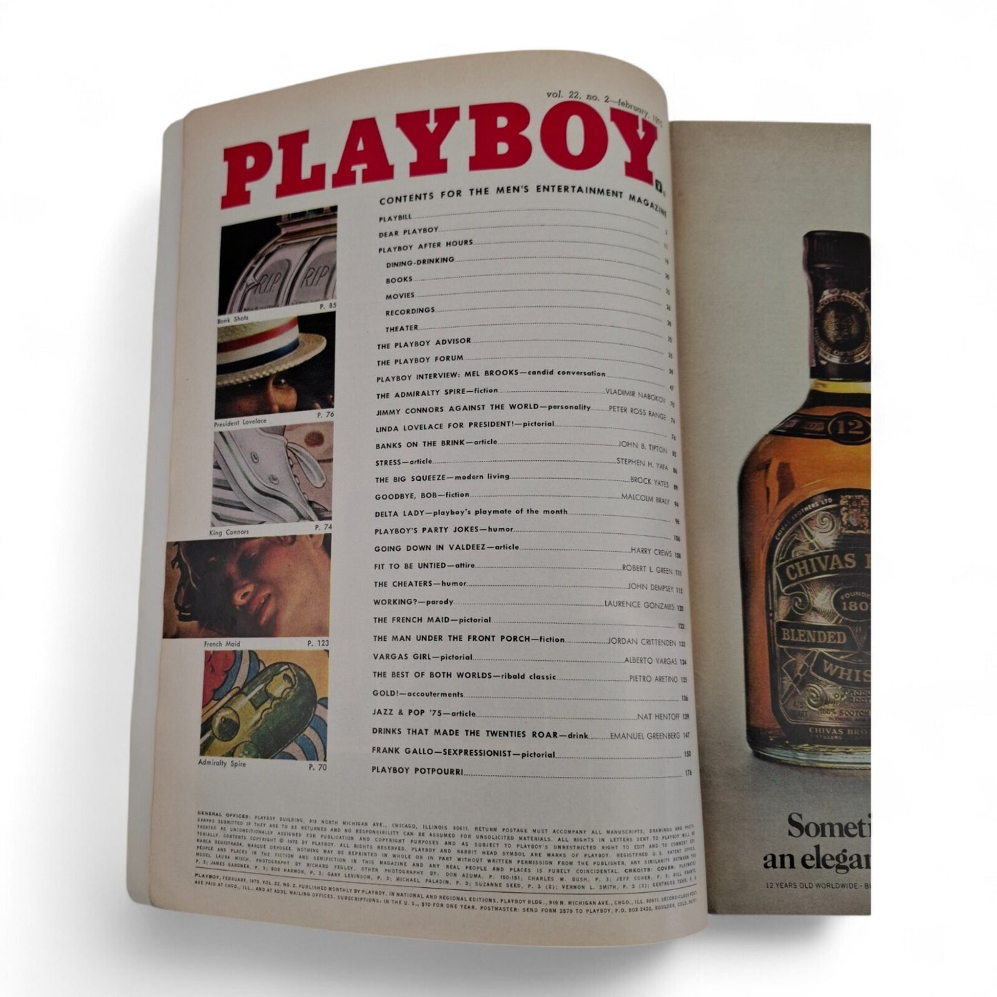 PLAYBOY MAGAZINE February 1975 Laura Misch Cover