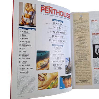 Australian Penthouse Magazine November 1997 Eden Reid /  Lucie de Falaise