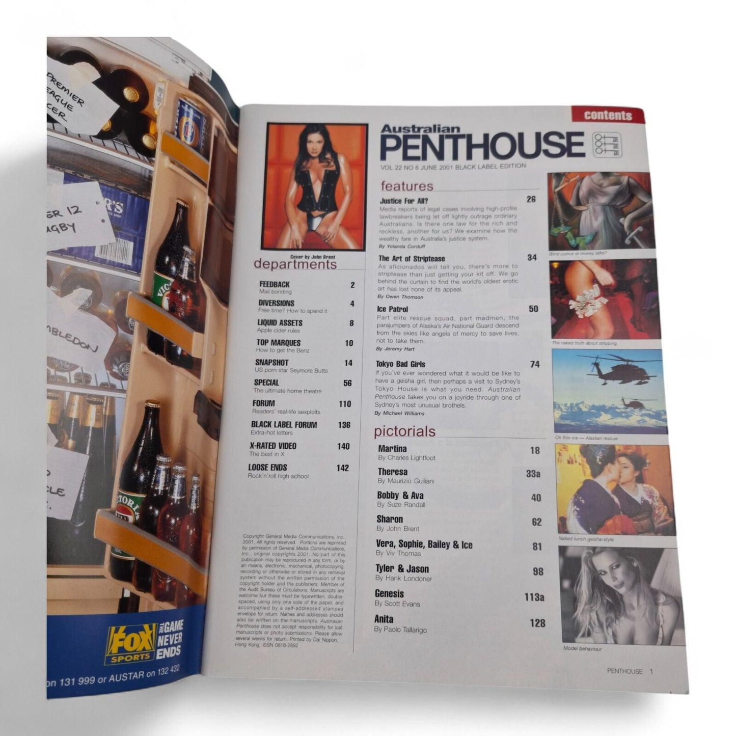 AUSTRALIAN PENTHOUSE Men's Magazine Black Label June 2001