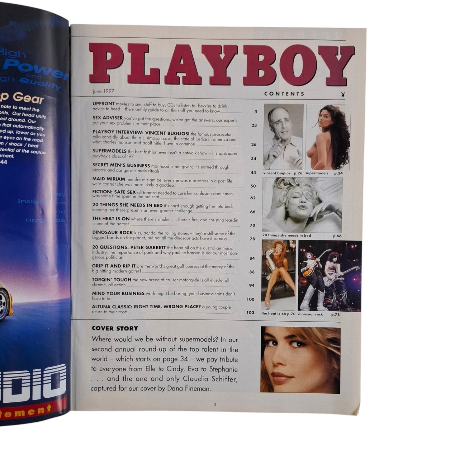 Australian Playboy Magazine June 1997 Claudia Schiffer  / Jennifer Miriam