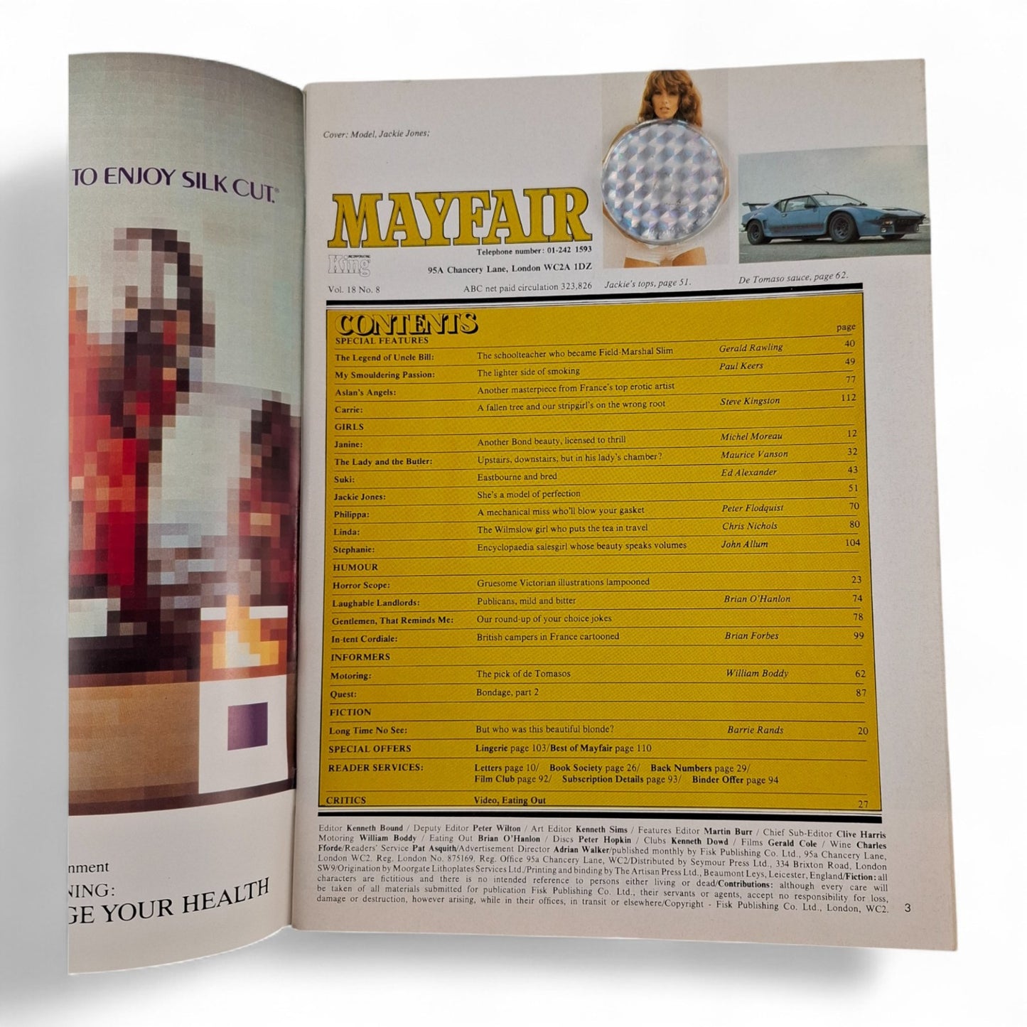 Mayfair Magazine Vol. 18 No. 8 1983 Jackie Jones