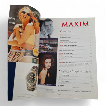MAXIM - The Magazine For Men Issue 21 January 1997 LISA SNOWDON, COURTENEY COX