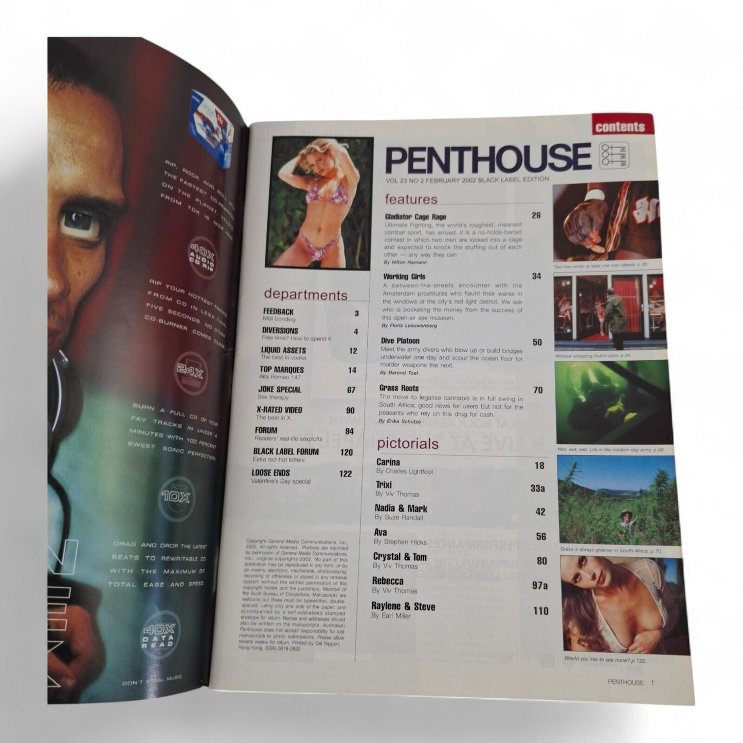 AUSTRALIAN PENTHOUSE Men's Magazine Black Label February 2002