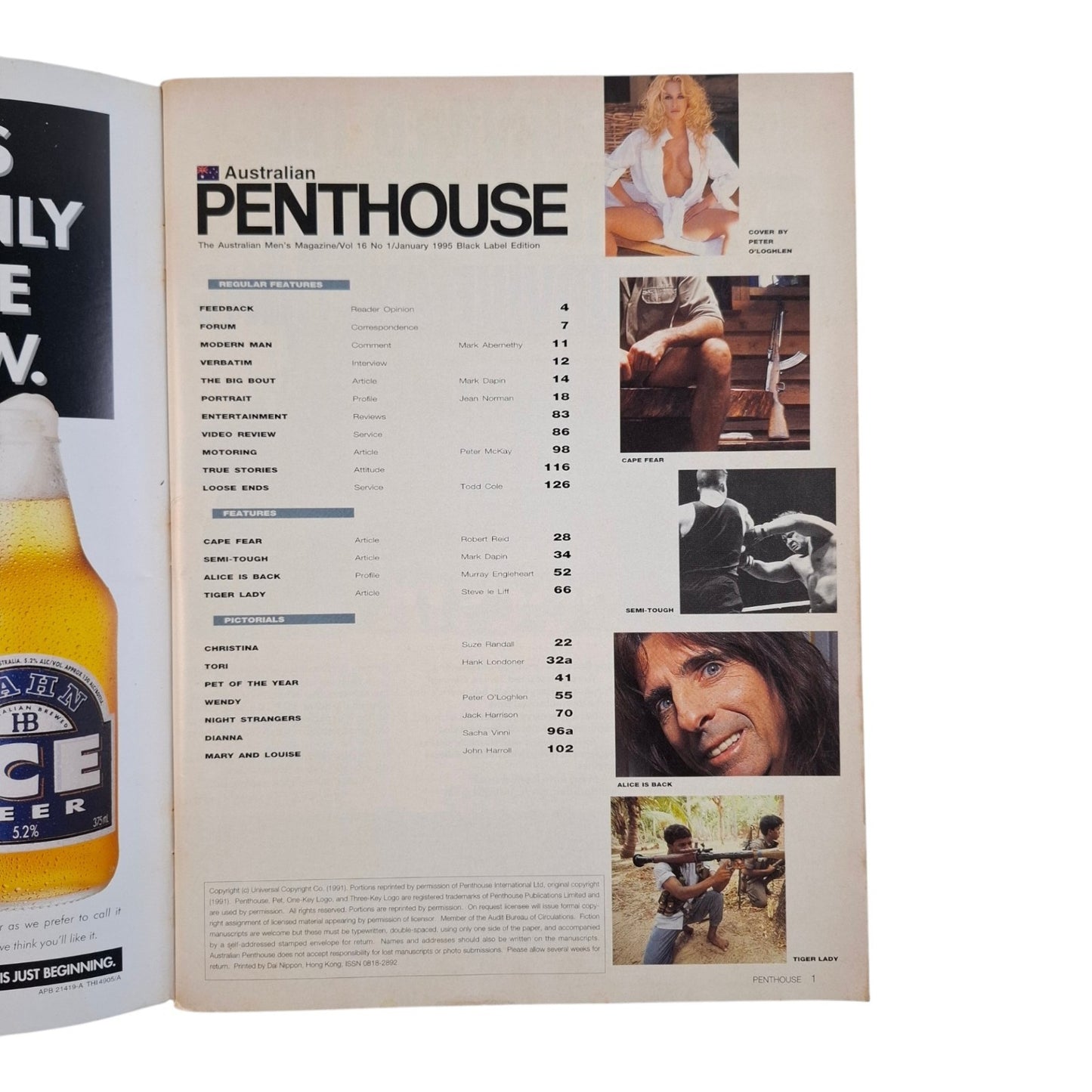 Australian Penthouse Magazine January 1995 Wendy Dys / Christina Crane