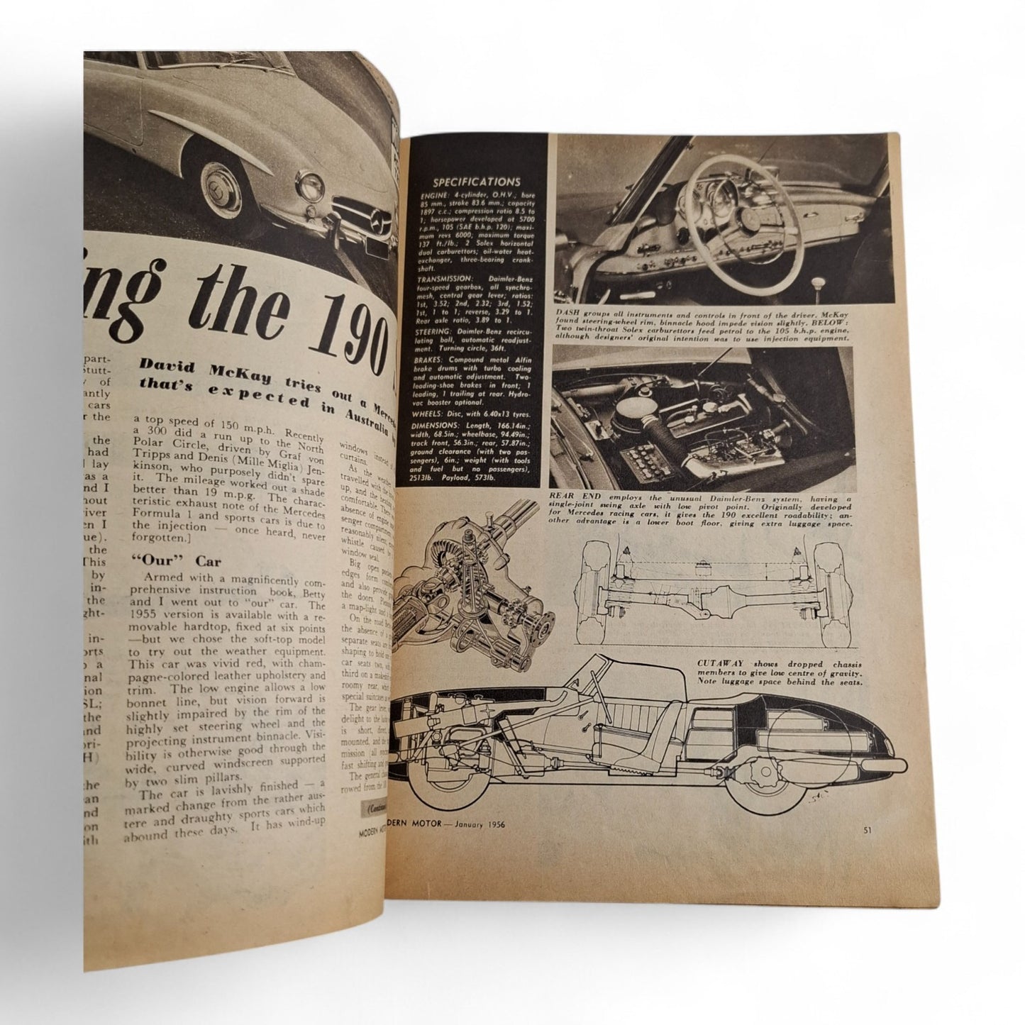 Modern Motor Magazine January 1956 Peugeot 403