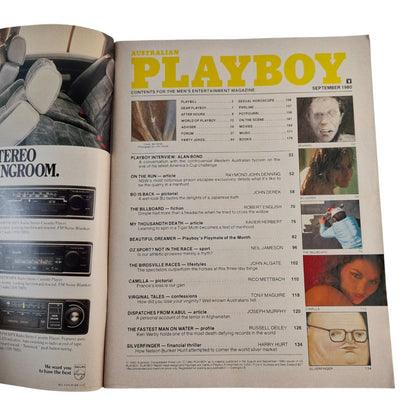 Australian Playboy September 1980 Bo Derek Maree Jonsson Magazine
