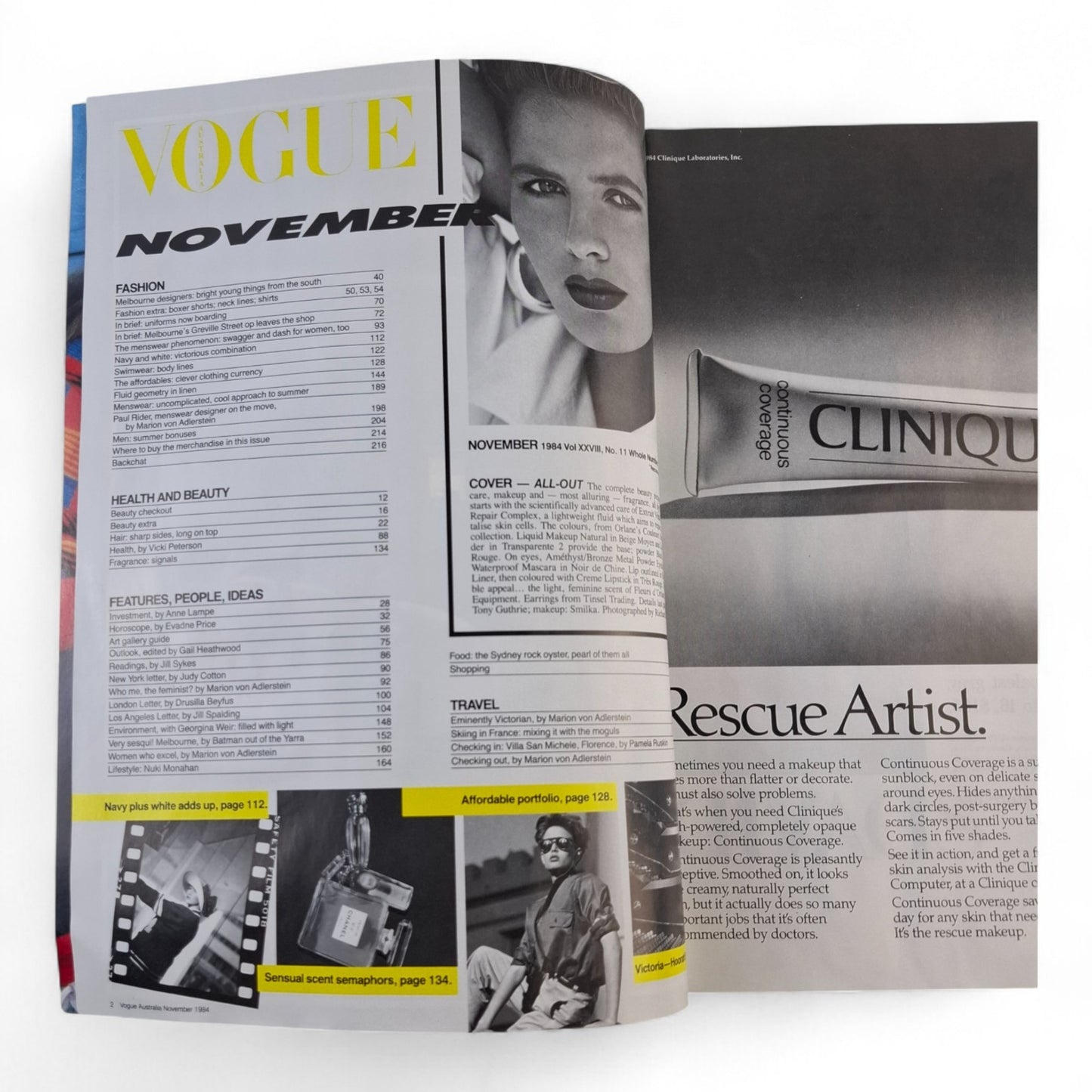 Vogue Australia Magazine November 1984 Karin Lund
