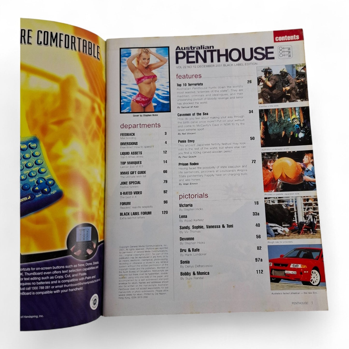 AUSTRALIAN PENTHOUSE Men's Magazine Black Label December 2001 Devonne