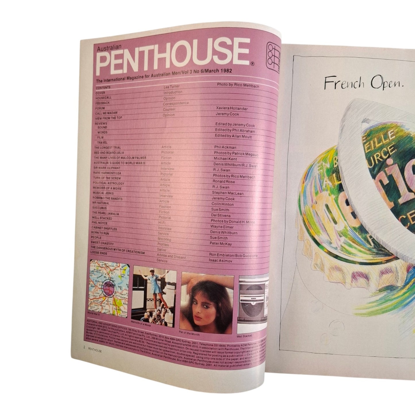 Australian Penthouse Magazine March 1982 Lea Turner